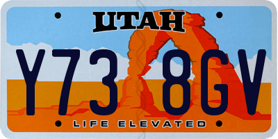 UT license plate Y738GV
