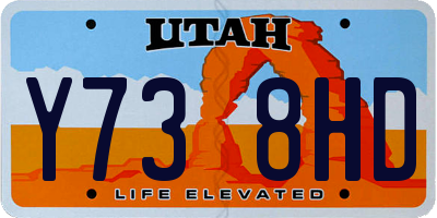 UT license plate Y738HD
