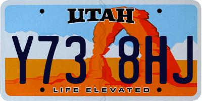 UT license plate Y738HJ