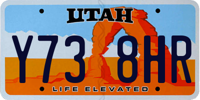 UT license plate Y738HR