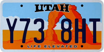 UT license plate Y738HT