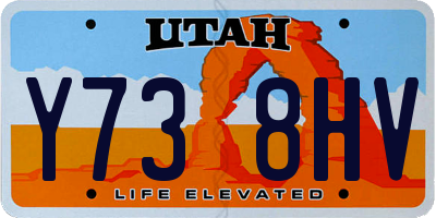 UT license plate Y738HV