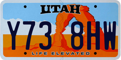UT license plate Y738HW