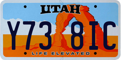 UT license plate Y738IC