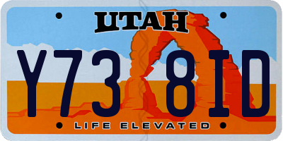 UT license plate Y738ID