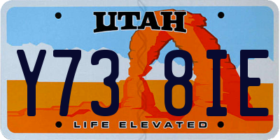 UT license plate Y738IE