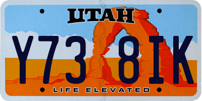 UT license plate Y738IK