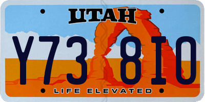 UT license plate Y738IO