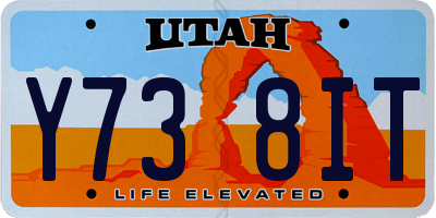 UT license plate Y738IT