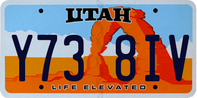 UT license plate Y738IV