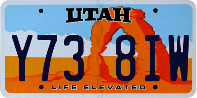 UT license plate Y738IW