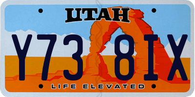 UT license plate Y738IX