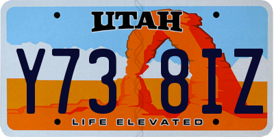 UT license plate Y738IZ