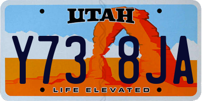 UT license plate Y738JA