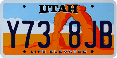 UT license plate Y738JB