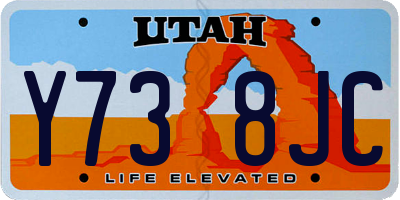 UT license plate Y738JC