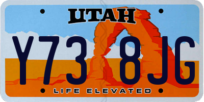 UT license plate Y738JG
