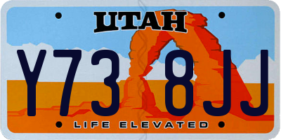UT license plate Y738JJ