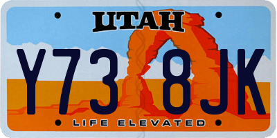 UT license plate Y738JK