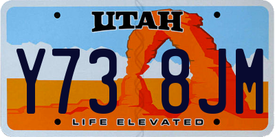 UT license plate Y738JM