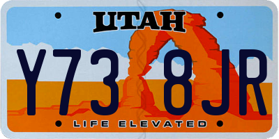 UT license plate Y738JR
