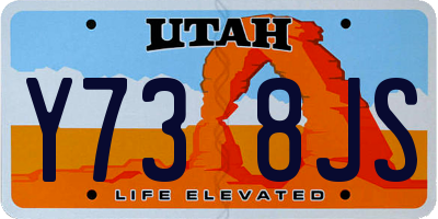 UT license plate Y738JS