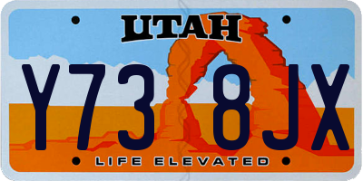 UT license plate Y738JX