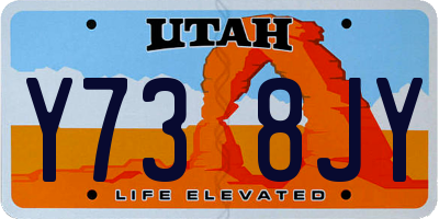 UT license plate Y738JY