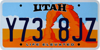 UT license plate Y738JZ