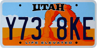 UT license plate Y738KE