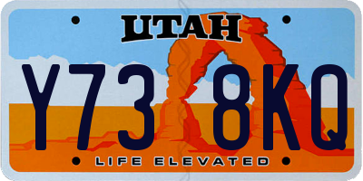 UT license plate Y738KQ