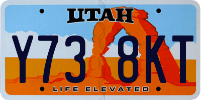 UT license plate Y738KT