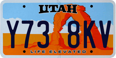 UT license plate Y738KV
