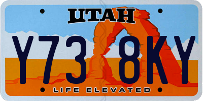 UT license plate Y738KY