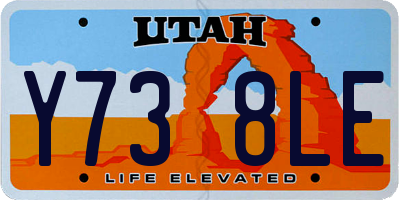 UT license plate Y738LE