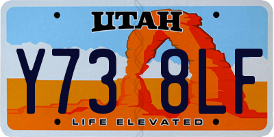UT license plate Y738LF