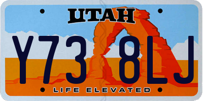 UT license plate Y738LJ