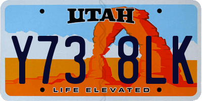 UT license plate Y738LK