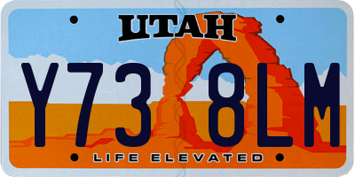 UT license plate Y738LM