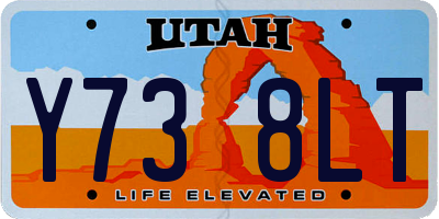 UT license plate Y738LT