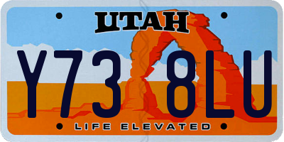 UT license plate Y738LU