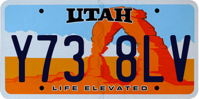 UT license plate Y738LV