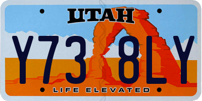 UT license plate Y738LY