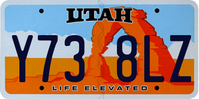 UT license plate Y738LZ