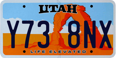 UT license plate Y738NX