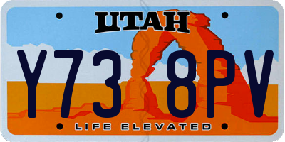 UT license plate Y738PV