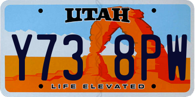 UT license plate Y738PW