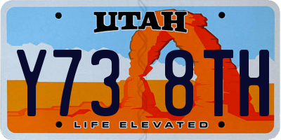 UT license plate Y738TH