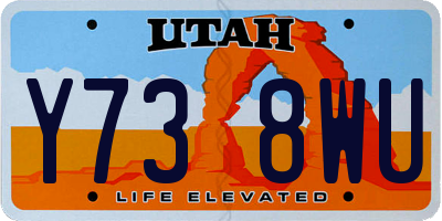 UT license plate Y738WU