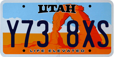 UT license plate Y738XS